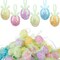 StaticPoster; 48 Pcs Easter Glitter Hanging Eggs, Shiny Tinsel Easter Egg Ornaments, Spring Foam Egg Hanging Decoration for Home Holiday Party Celebrations Tree Wall DIY Craft Decoration (1.3'' x 1.6''); Category:Easter Decorations; Image:2